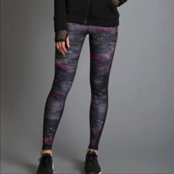 Alala Pure Barre Black Purple Balance Mesh High Rise Workout Tights Size XS - Picture 5 of 12